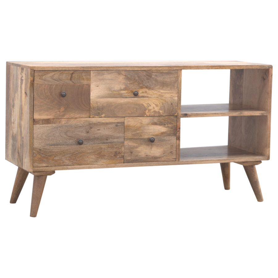 Oak-ish Multi Drawer Media Unit - Image 2