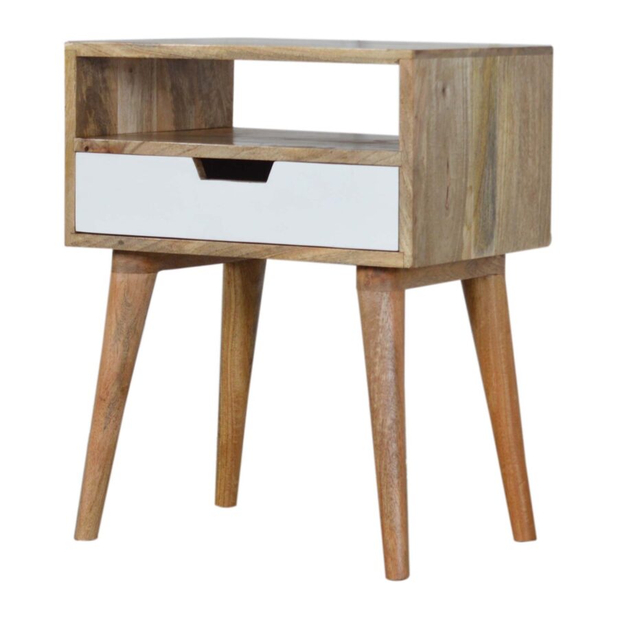 White Painted Drawer Bedside Table - Image 3
