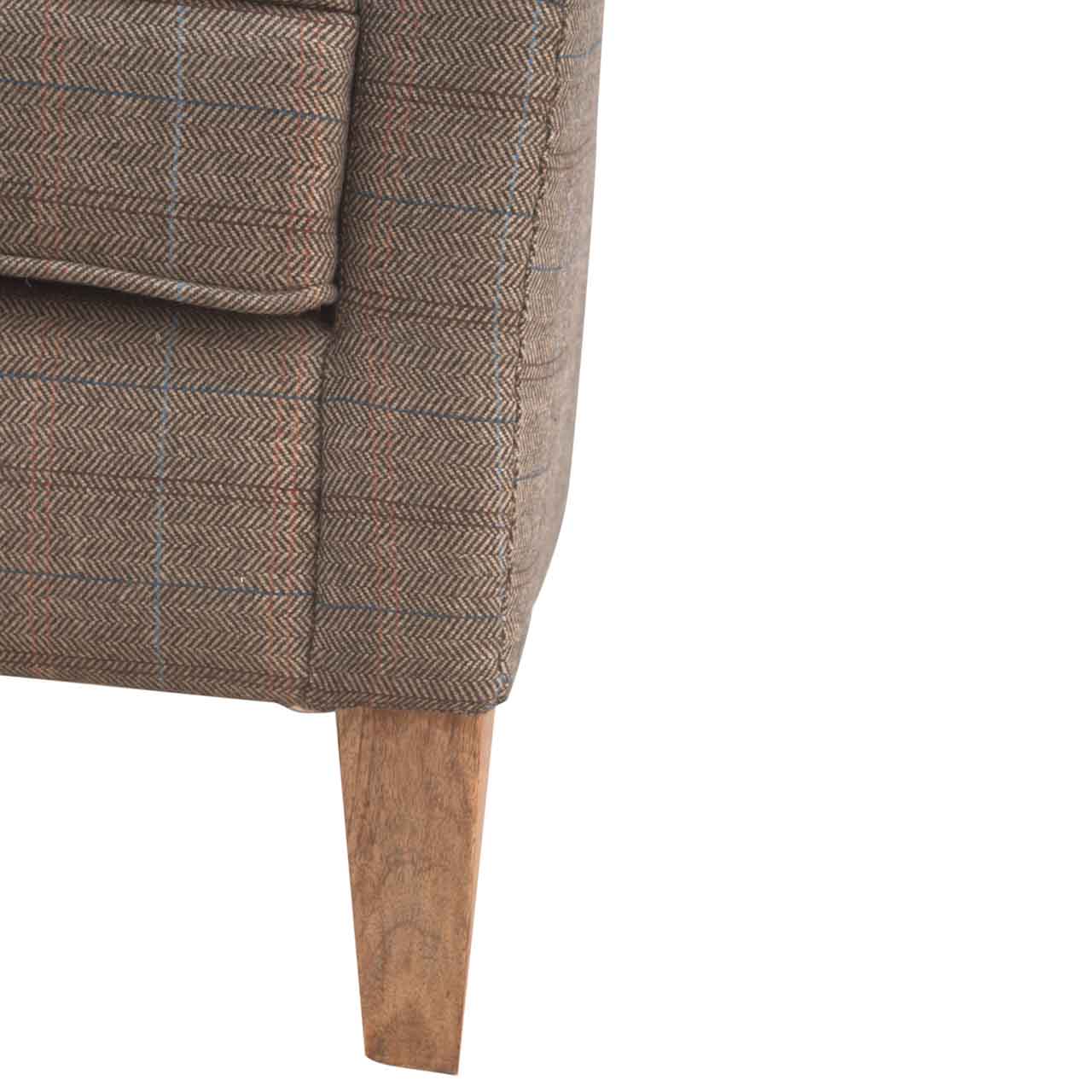 Upholstered Tweed Tub Chair - Image 5