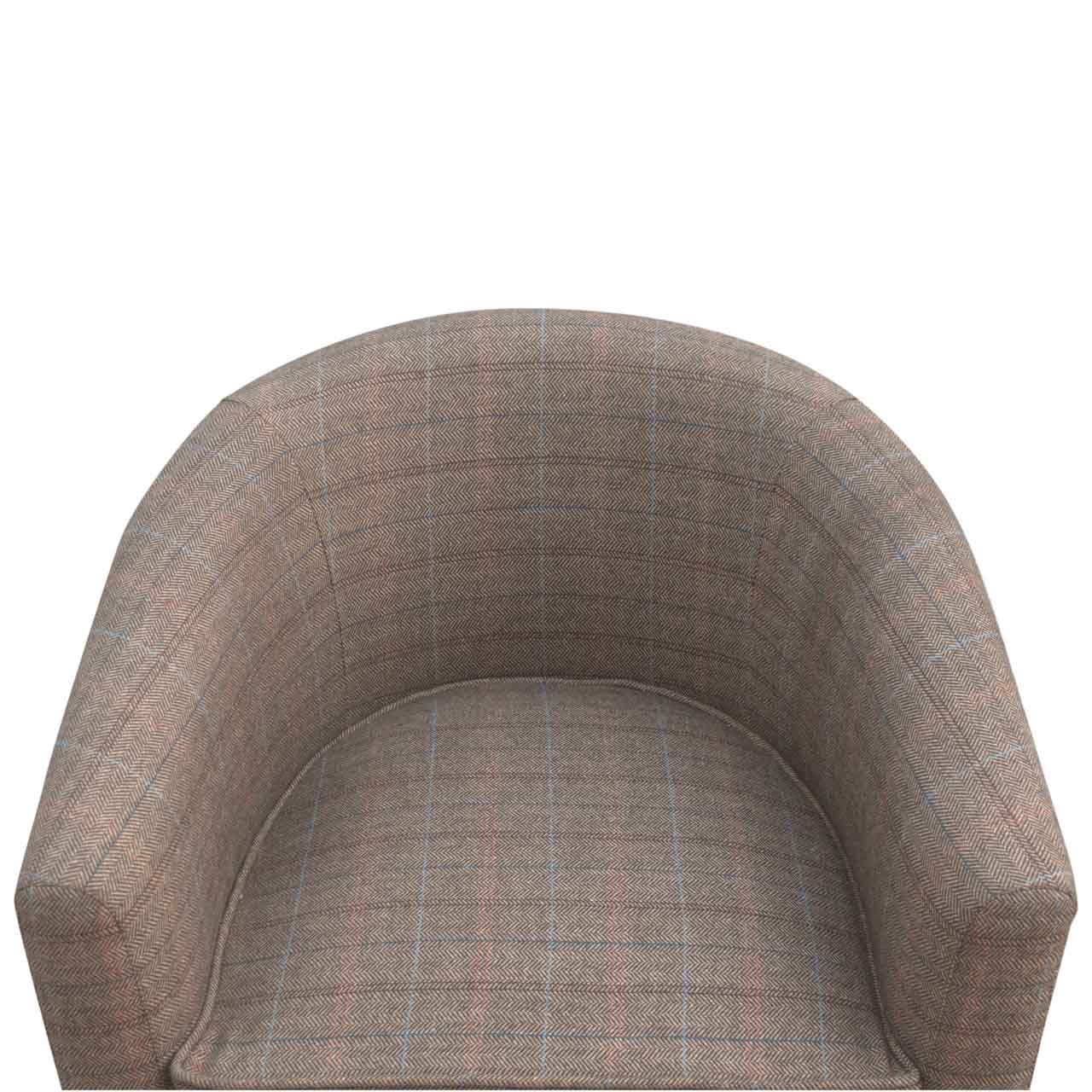 Upholstered Tweed Tub Chair - Image 8