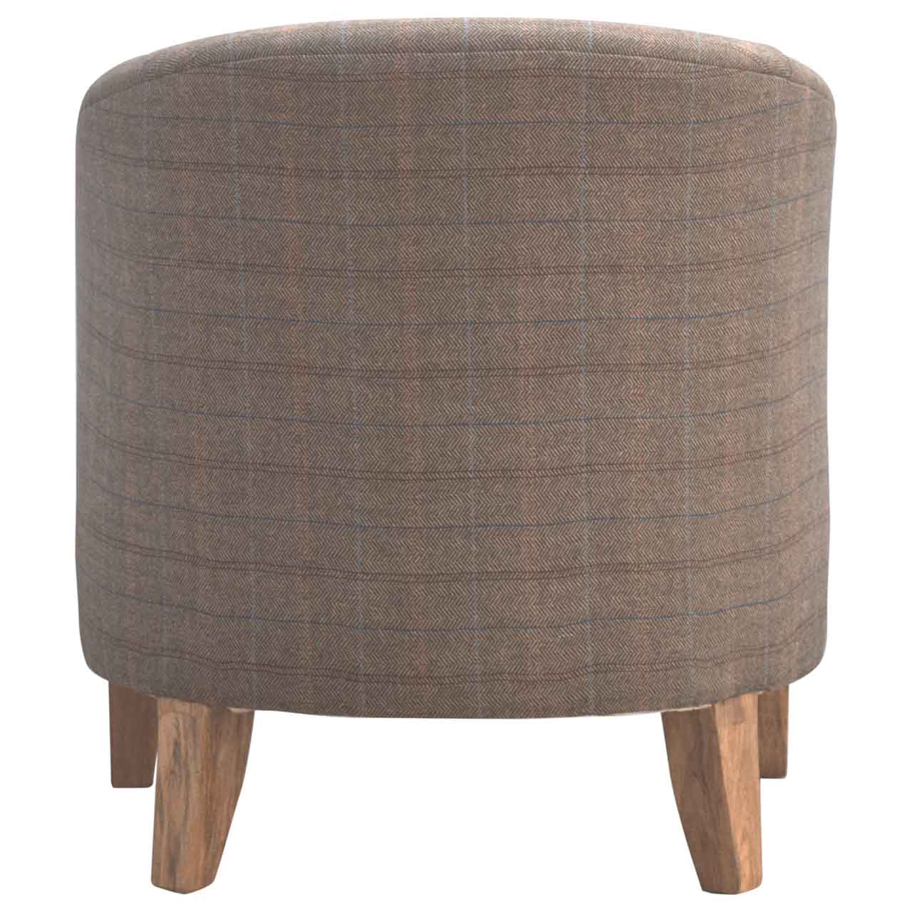 Upholstered Tweed Tub Chair - Image 7