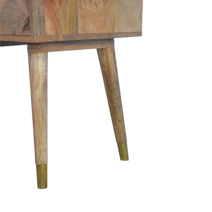 1 Drawer Gold Brass Bedside - Image 8