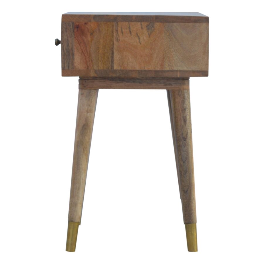 1 Drawer Gold Brass Bedside - Image 9