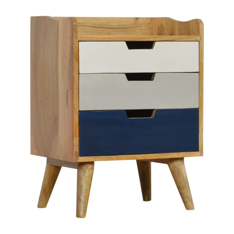 Navy and White Gradient Bedside - Image 4