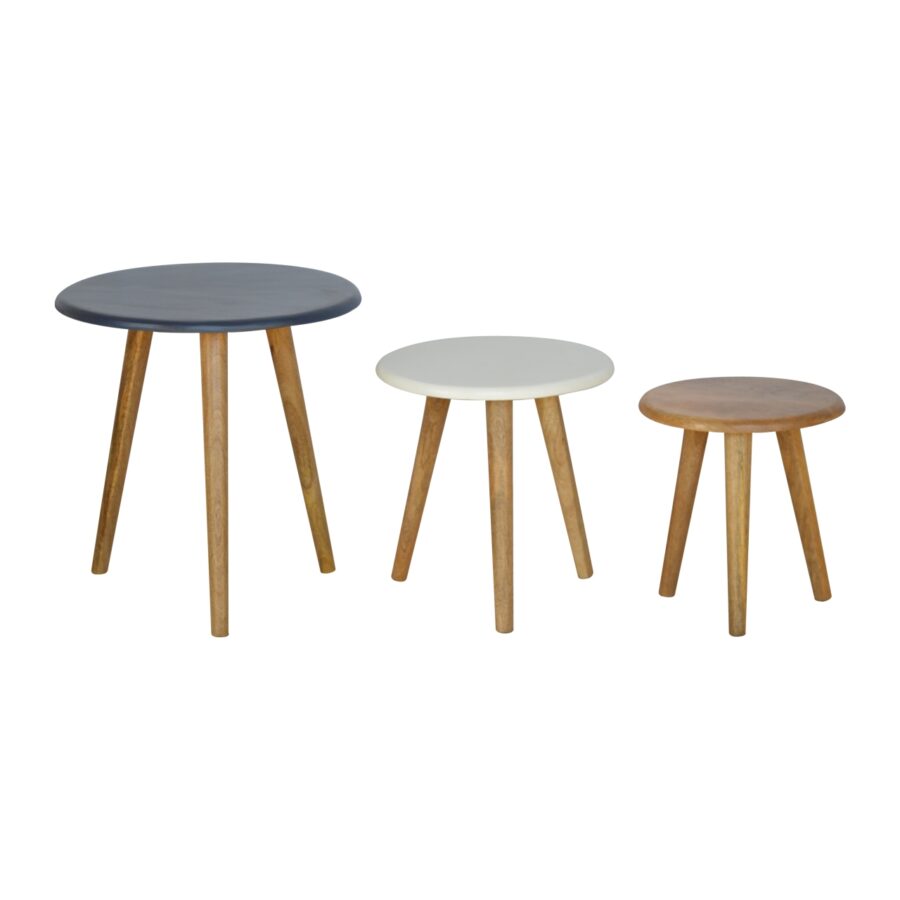 Multi Nordic Stool Set of 3 - Image 3