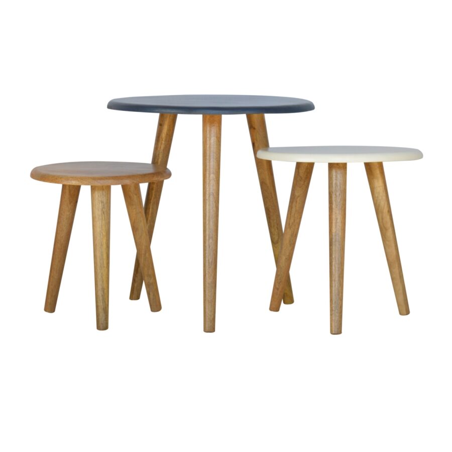 Multi Nordic Stool Set of 3 - Image 4