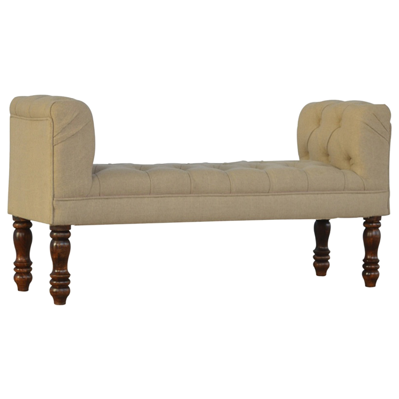 Mud Linen Bedroom Bench - Image 3