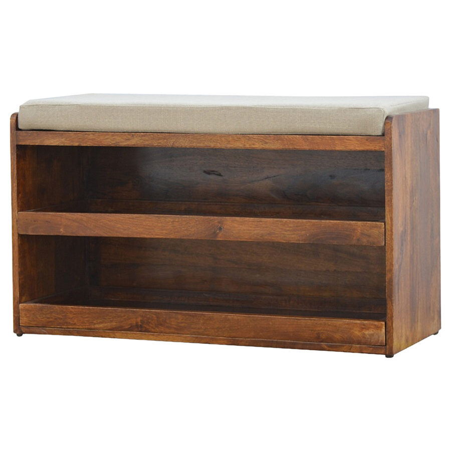 Mud Linen Pull out Shoe Bench - Image 2