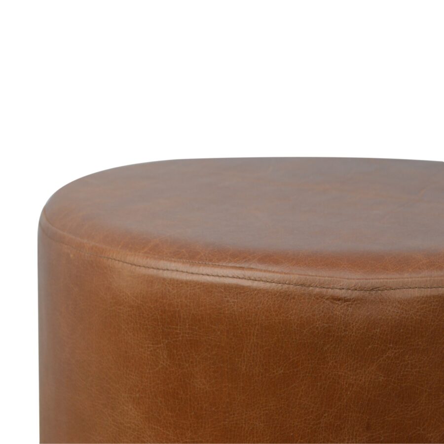 Buffalo Footstool with Gold Base - Image 4