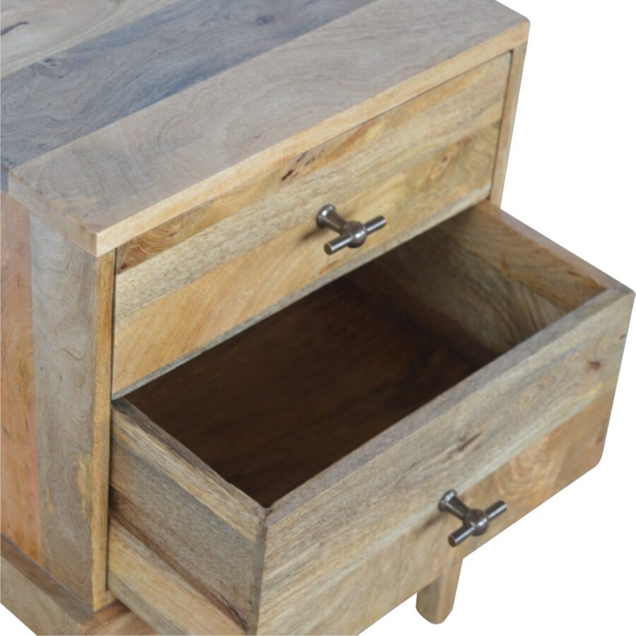 Solid Wood Bedside with T-Bar Knobs - Image 7
