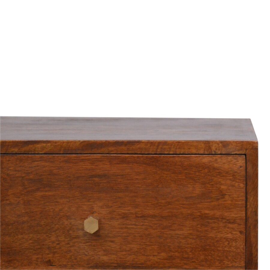 Gold Art Pattern 2 Drawer Bedside - Image 5