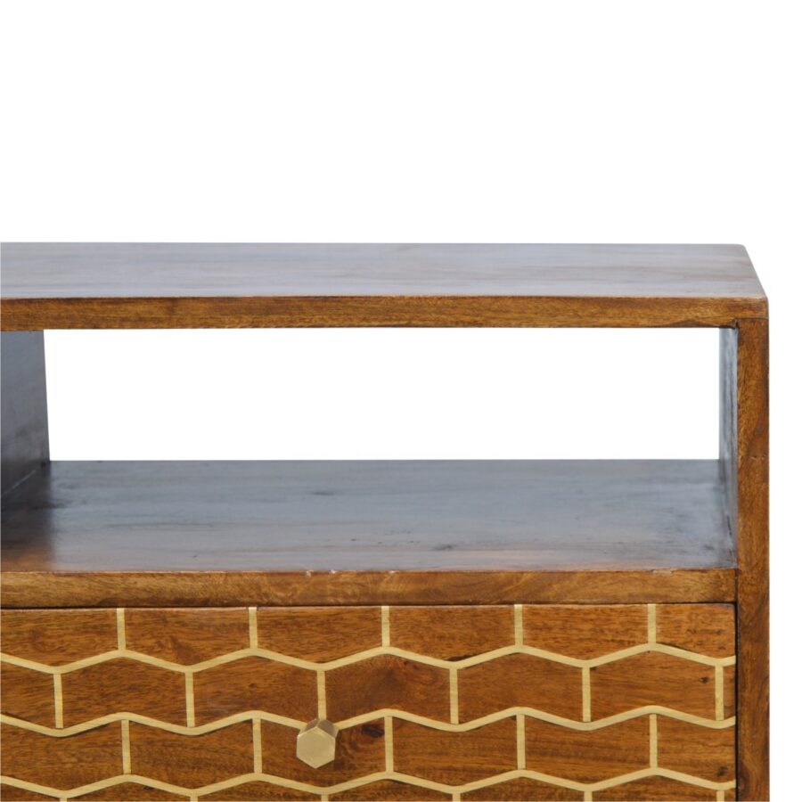 Gold Art Pattern Drawer Media Unit - Image 5