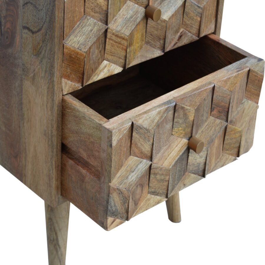 Cube Carved Bedside - Image 4
