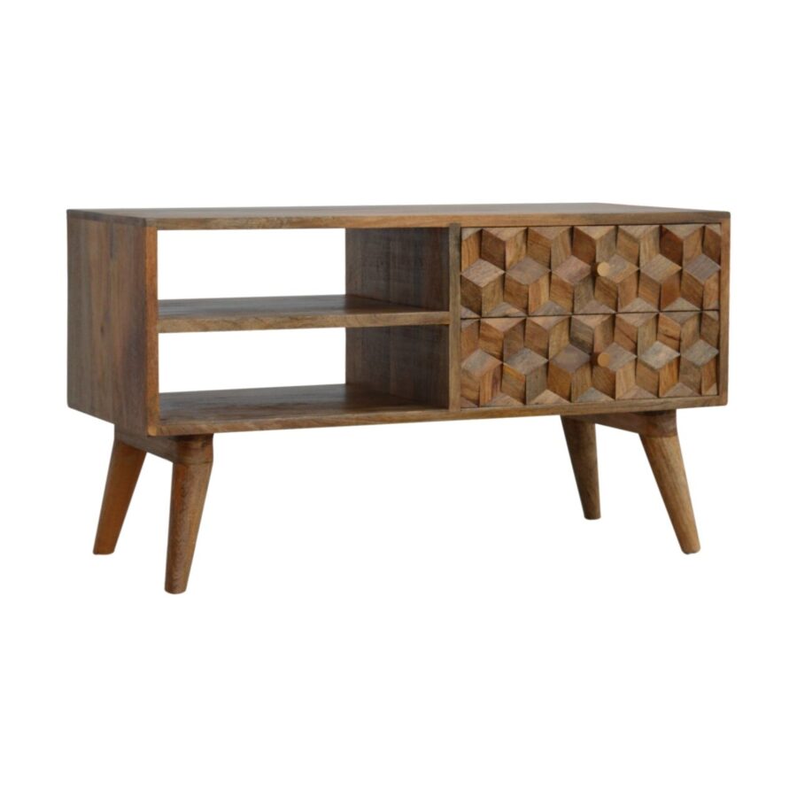 Cube Carved Media Unit - Image 4