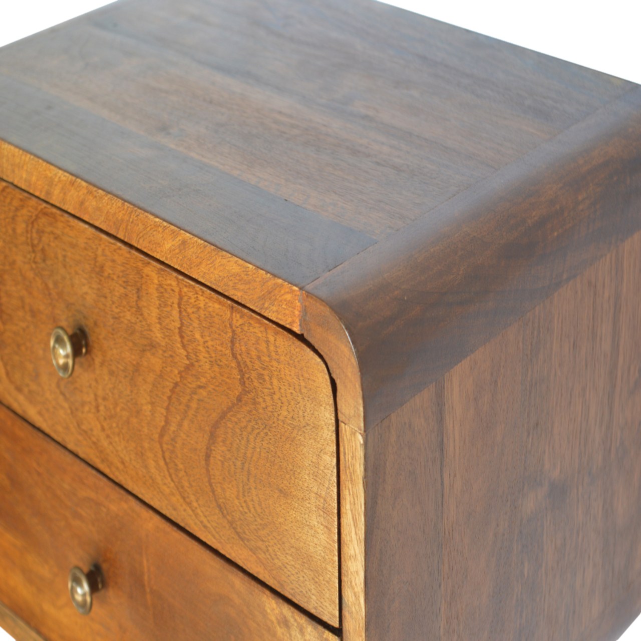 Floating Curved Chestnut Bedside - Image 4