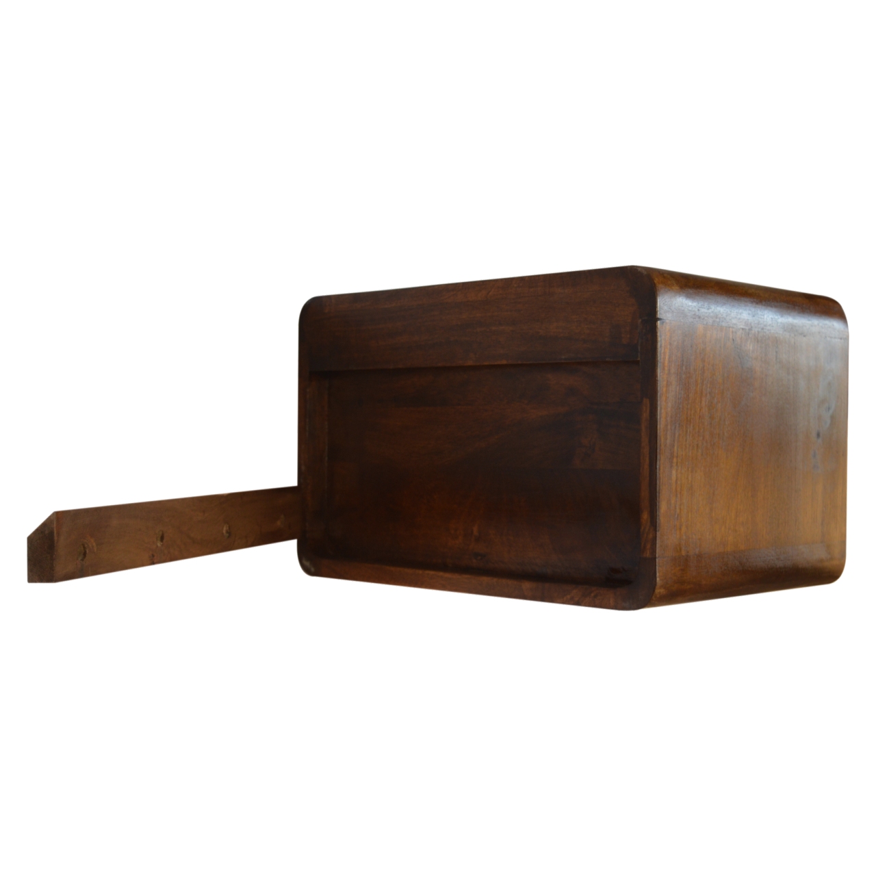 Floating Curved Chestnut Bedside - Image 8