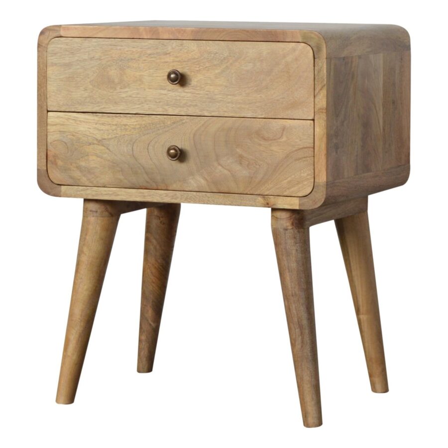 Curved Oak-ish Bedside - Image 2