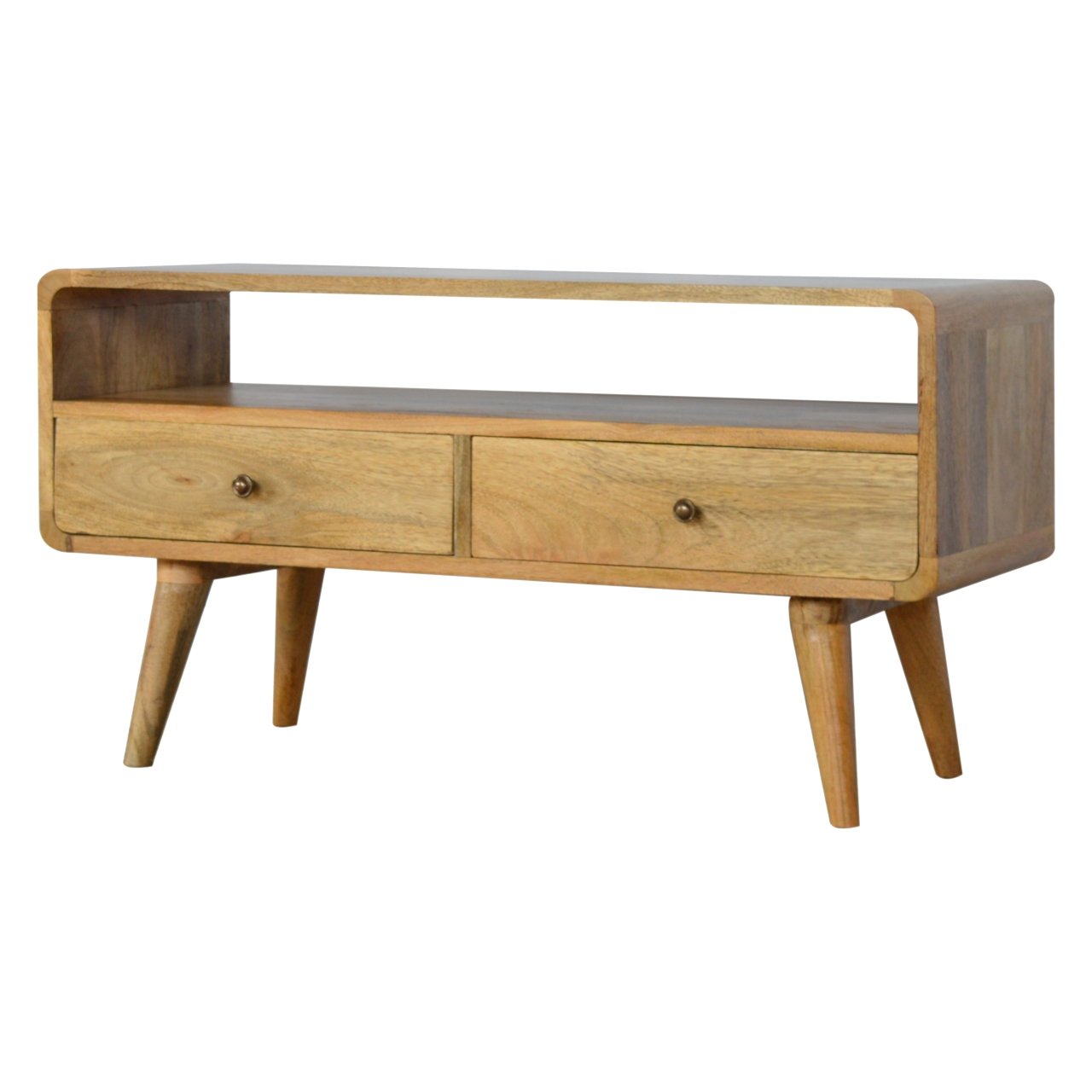 Curved Oak-ish Media Unit - Image 2