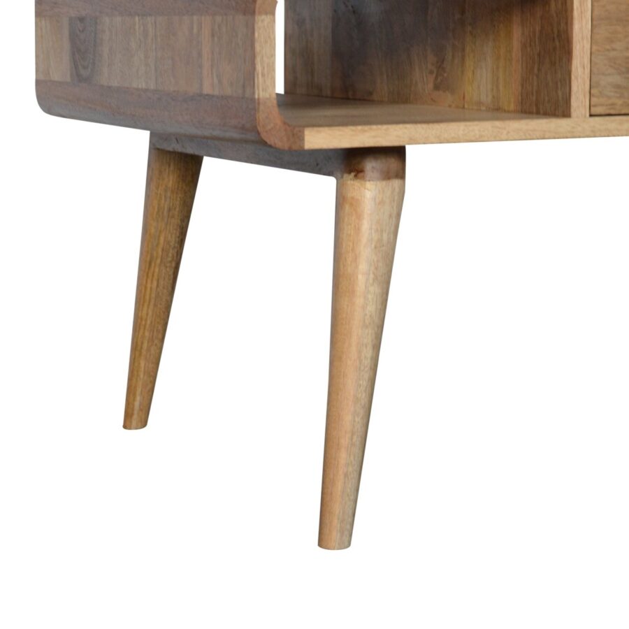Curved Oak-ish Coffee Table - Image 5