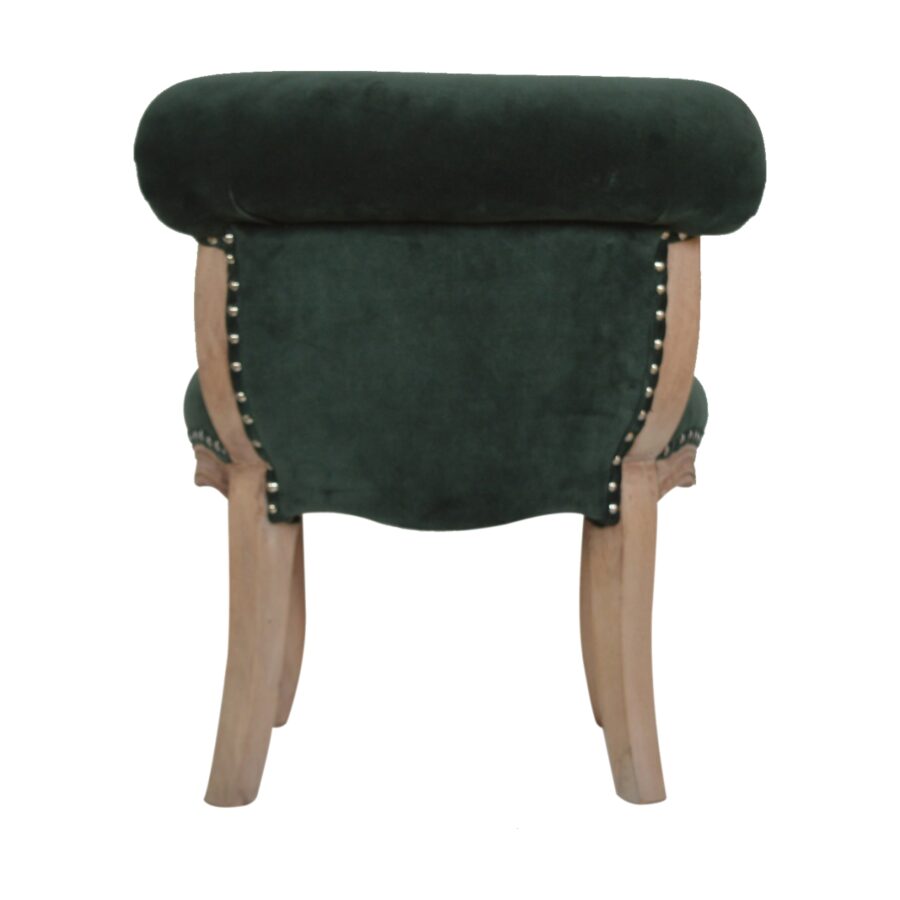 Emerald Green Velvet Studded Chair - Image 8