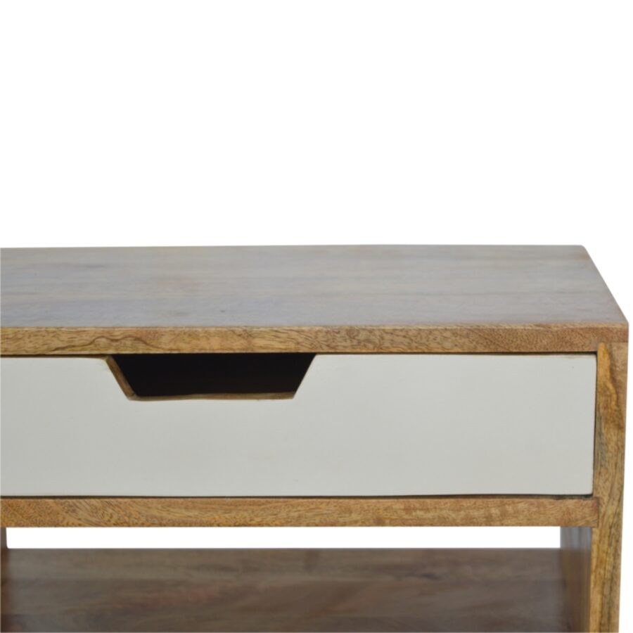 Grey and White Cut-out Bedside - Image 3