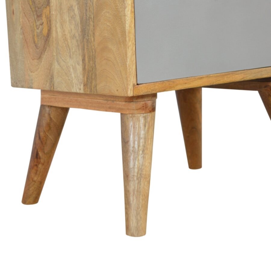 Grey and White Cut-out Bedside - Image 8