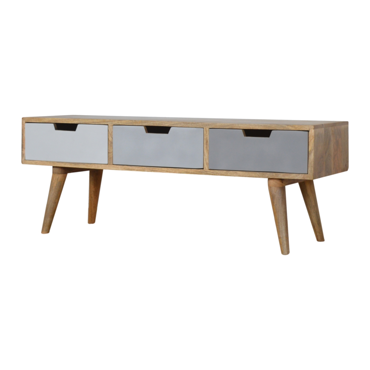 Grey Painted 3 Drawer Media Unit - Image 4