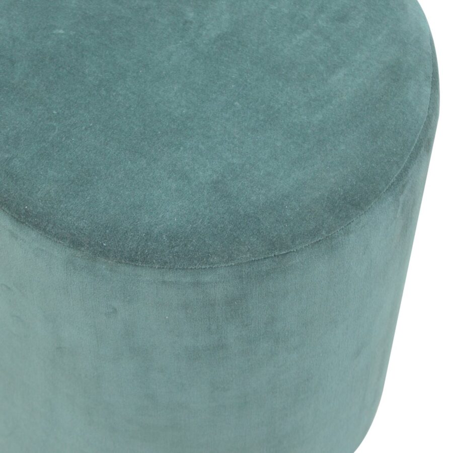 Large Emerald Velvet Footstool - Image 6