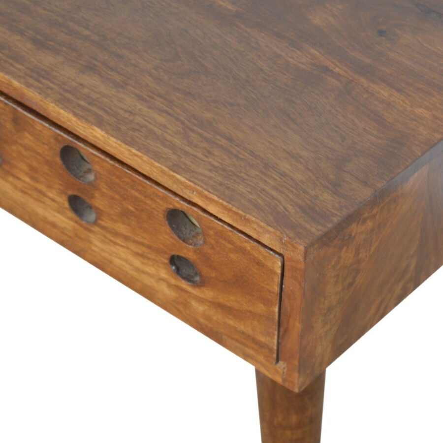 Chestnut Brass Cut out Bedside - Image 8