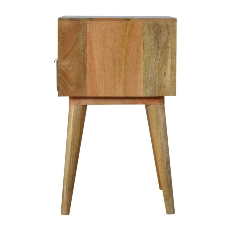 Grey Tweed Bedside with Open Slot - Image 9