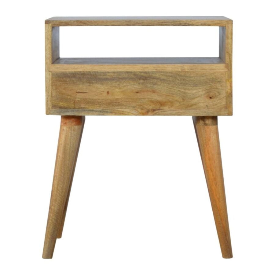 Grey Tweed Bedside with Open Slot - Image 10