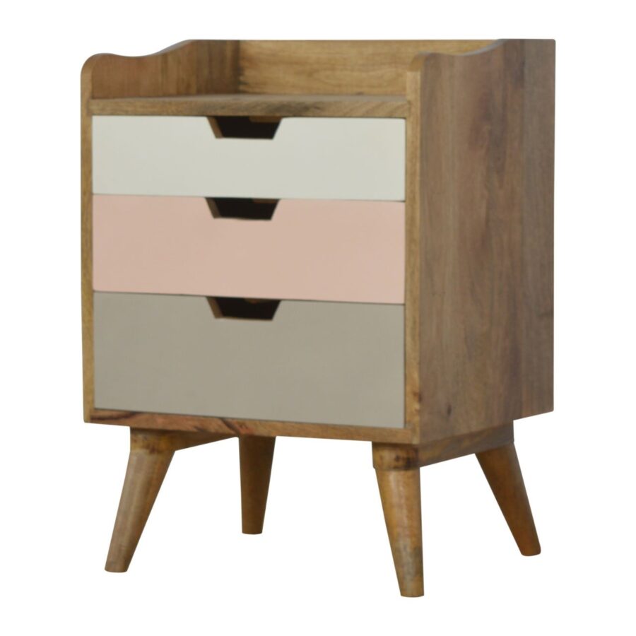 Pink Hand Painted Cut out Bedside - Image 3