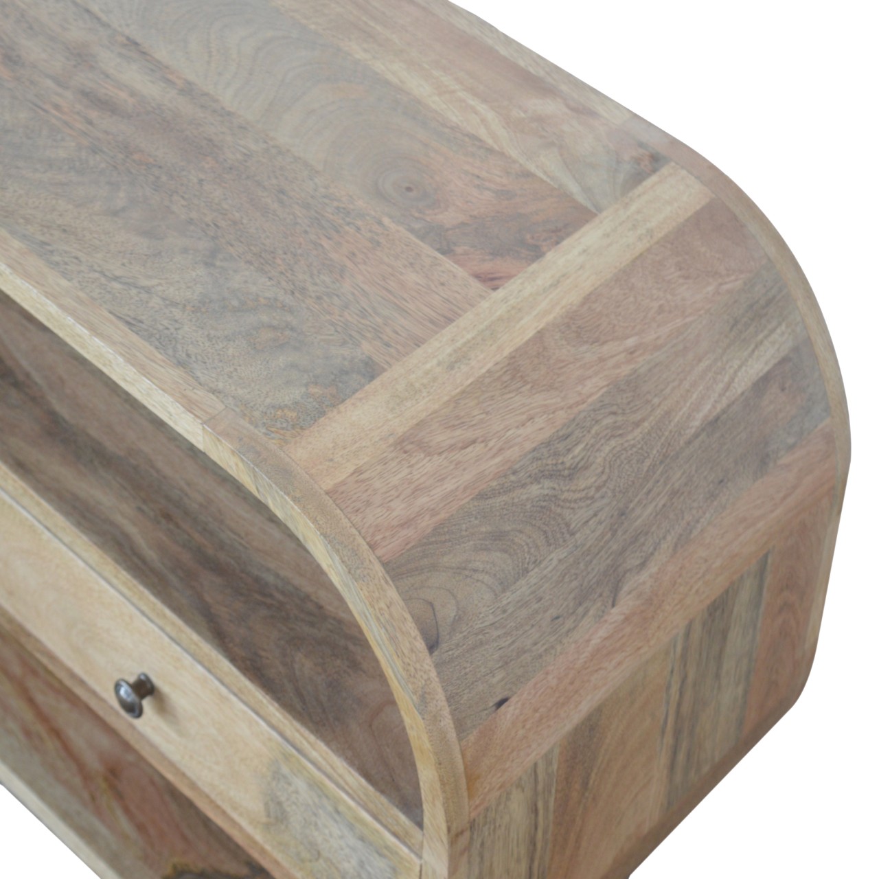 Curved Edge TV Unit with 2 Drawers - Image 7