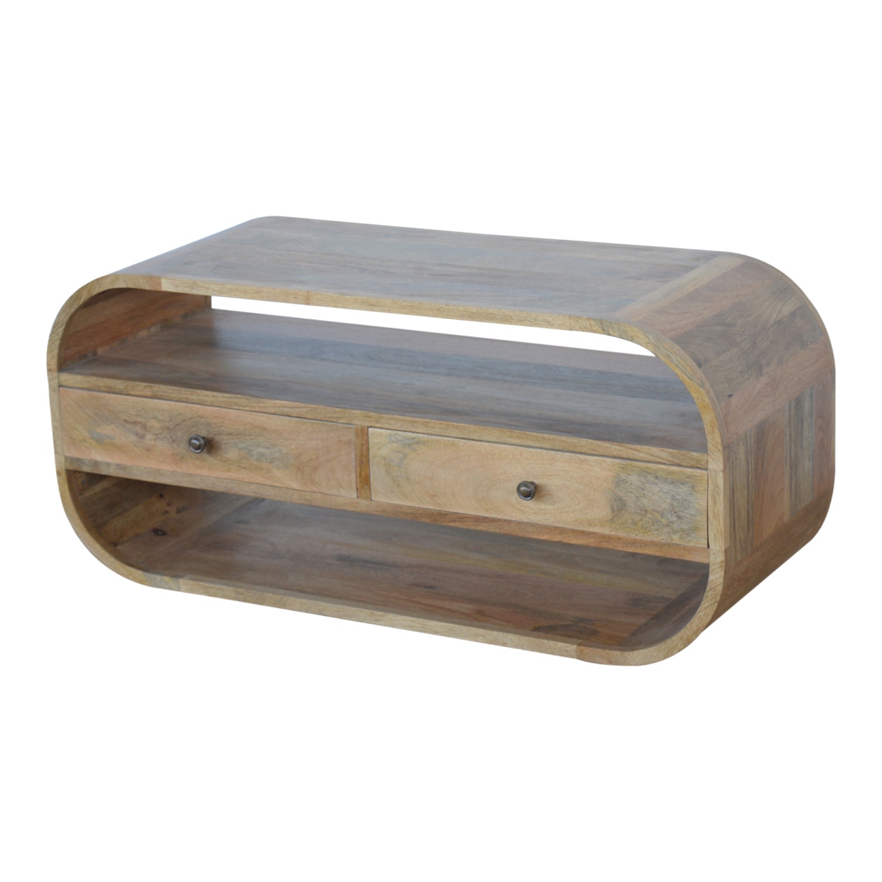 Curved Edge TV Unit with 2 Drawers - Image 4