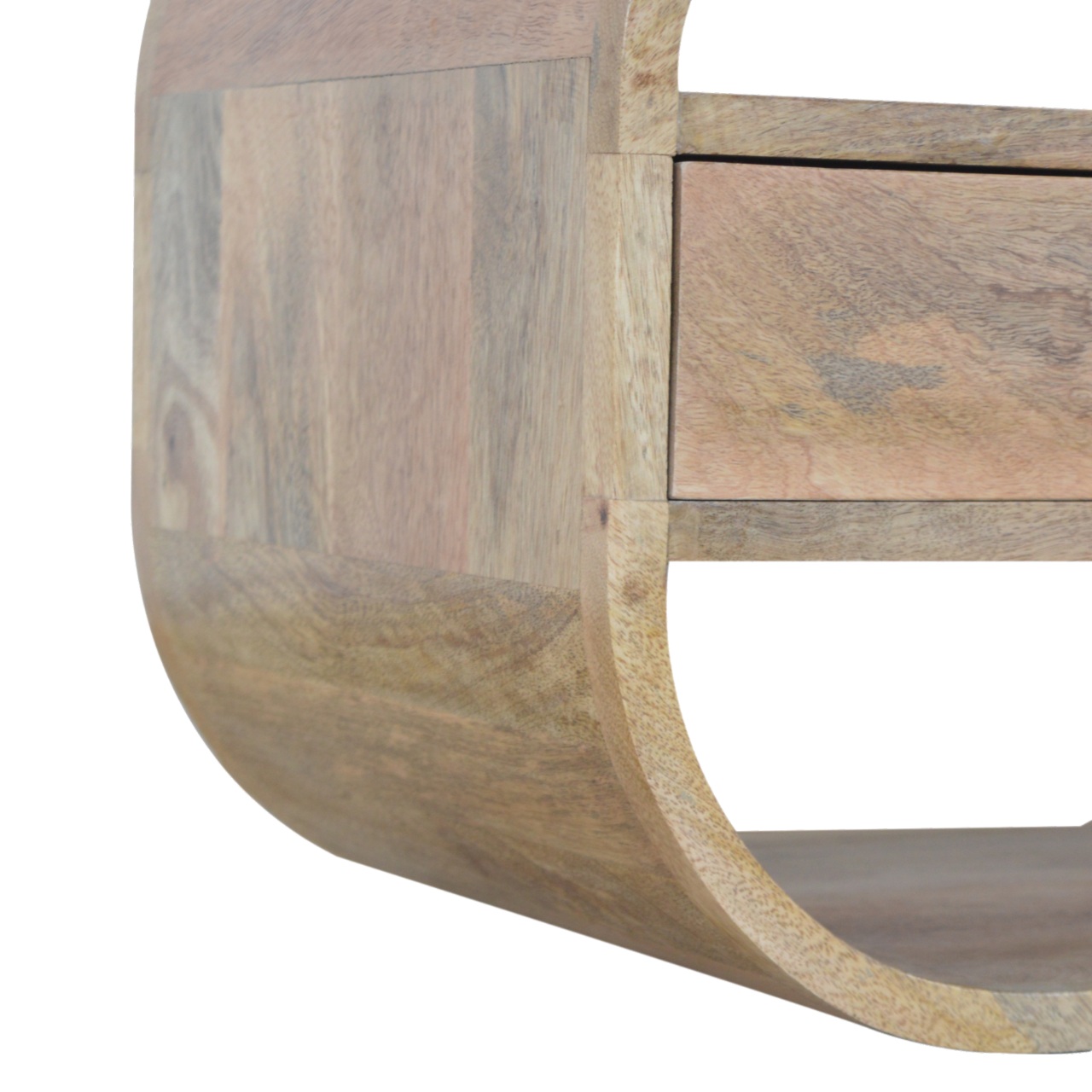 Curved Edge TV Unit with 2 Drawers - Image 8