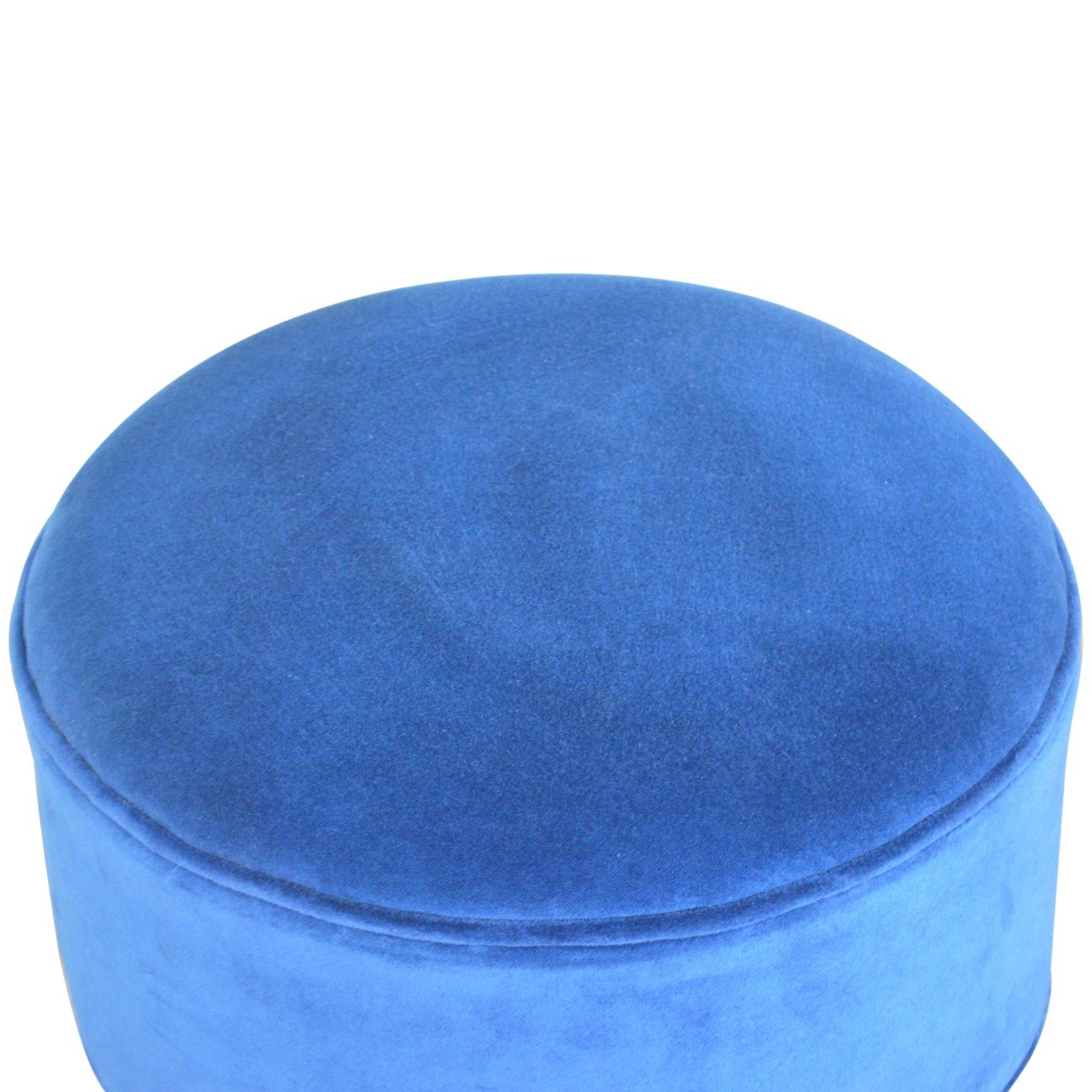 Royal Blue Velvet Nordic Footstool - Image 8