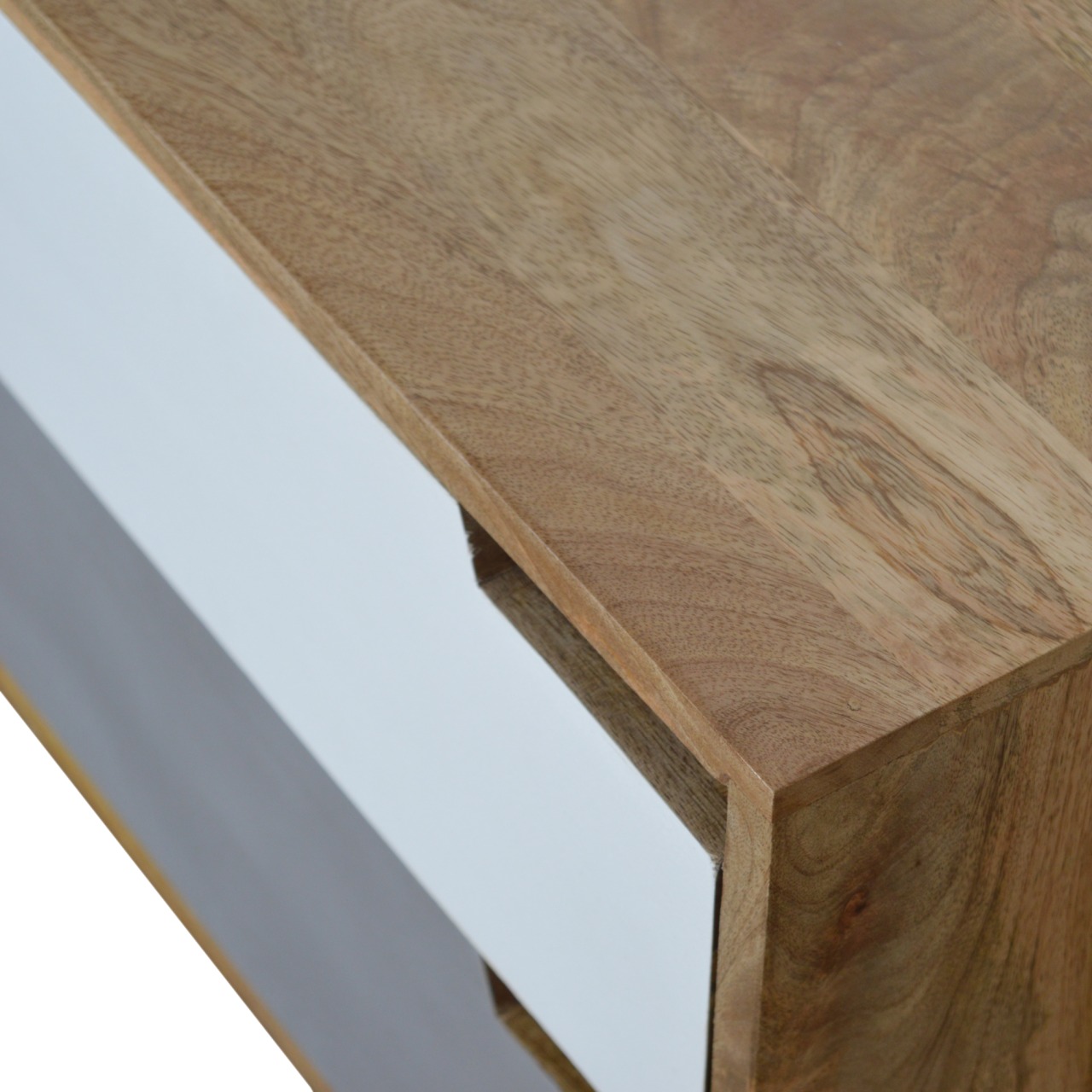 Grey Painted Cut-out Bedside - Image 8