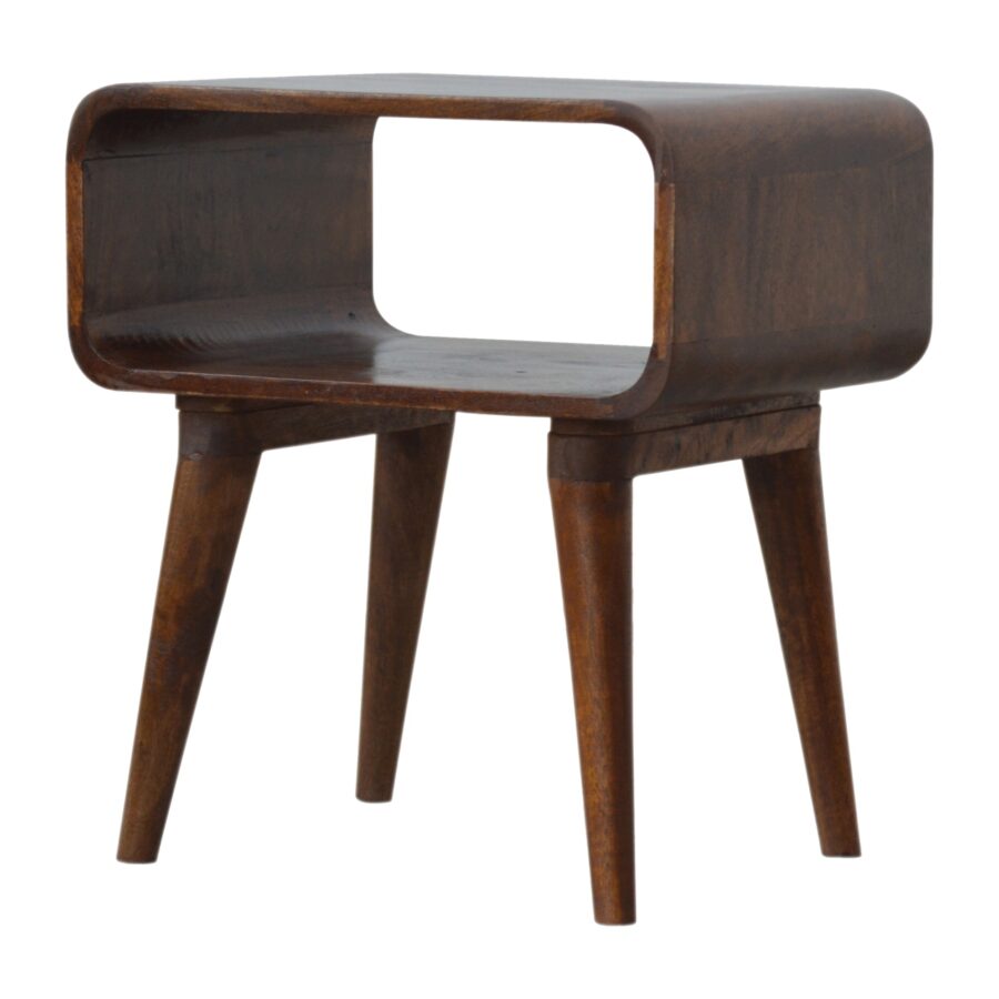 Curved Open Chestnut Bedside - Image 3