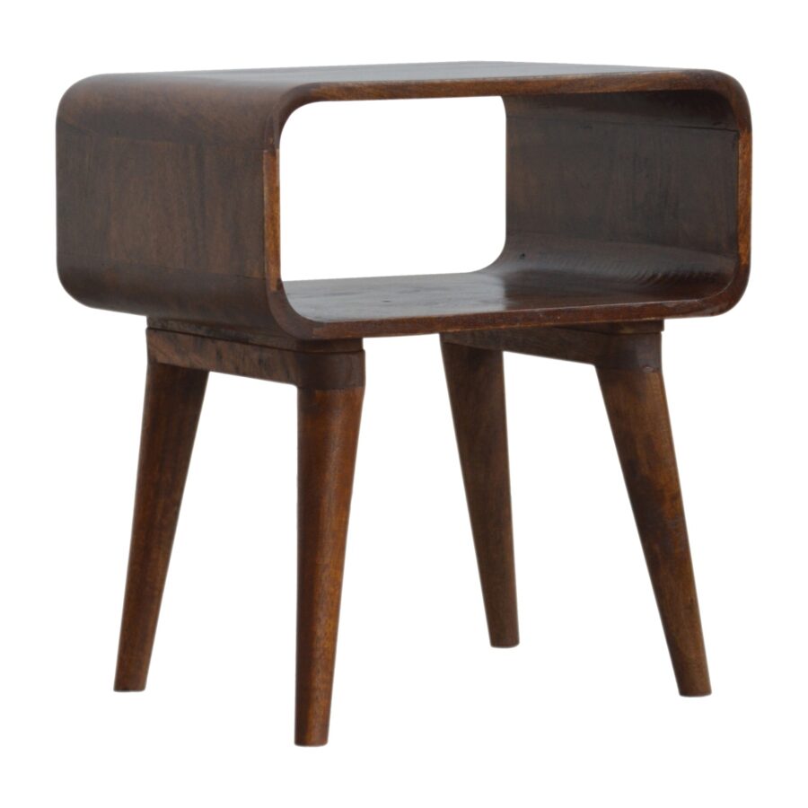Curved Open Chestnut Bedside - Image 4