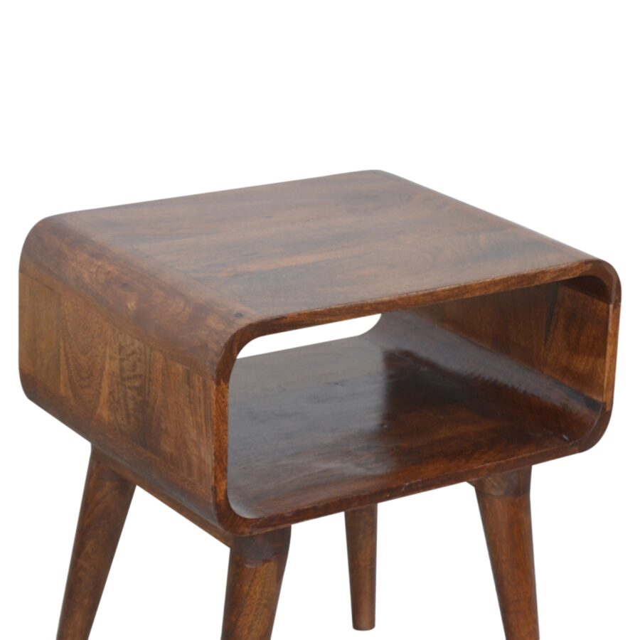 Curved Open Chestnut Bedside - Image 5