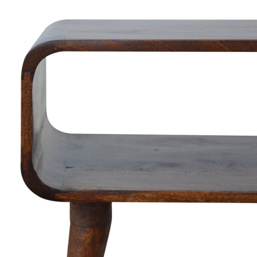 Curved Open Chestnut Bedside - Image 6