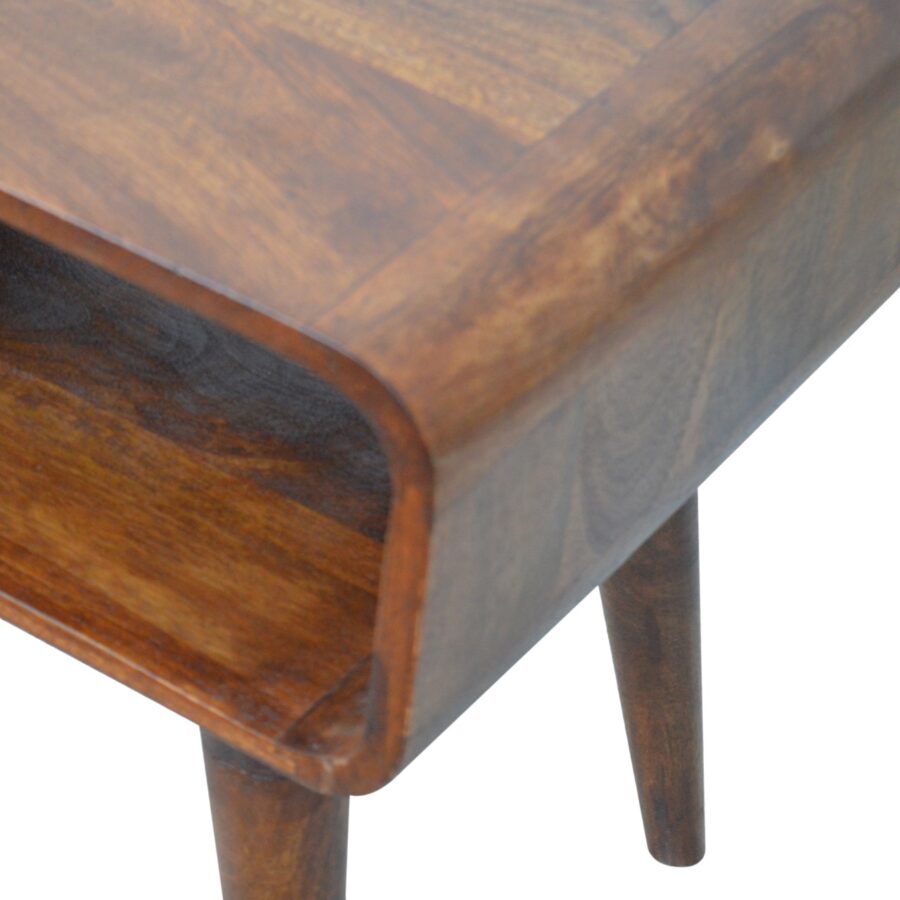Curved Open Chestnut Bedside - Image 9