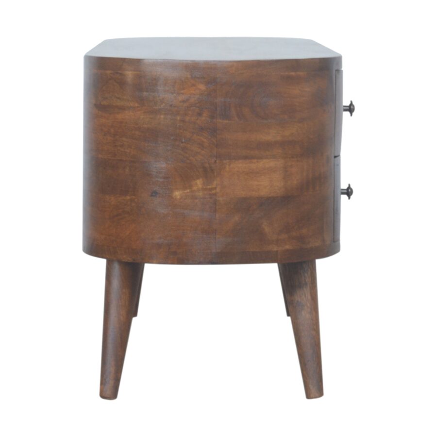 Chestnut Rounded Entertainment Unit - Image 9