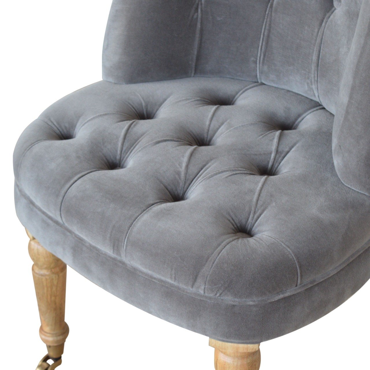 Grey Velvet Accent Chair - Image 8