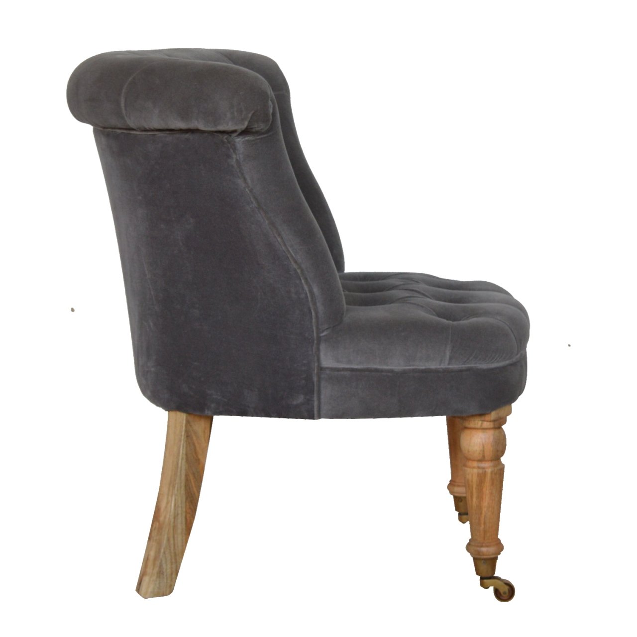 Grey Velvet Accent Chair - Image 9