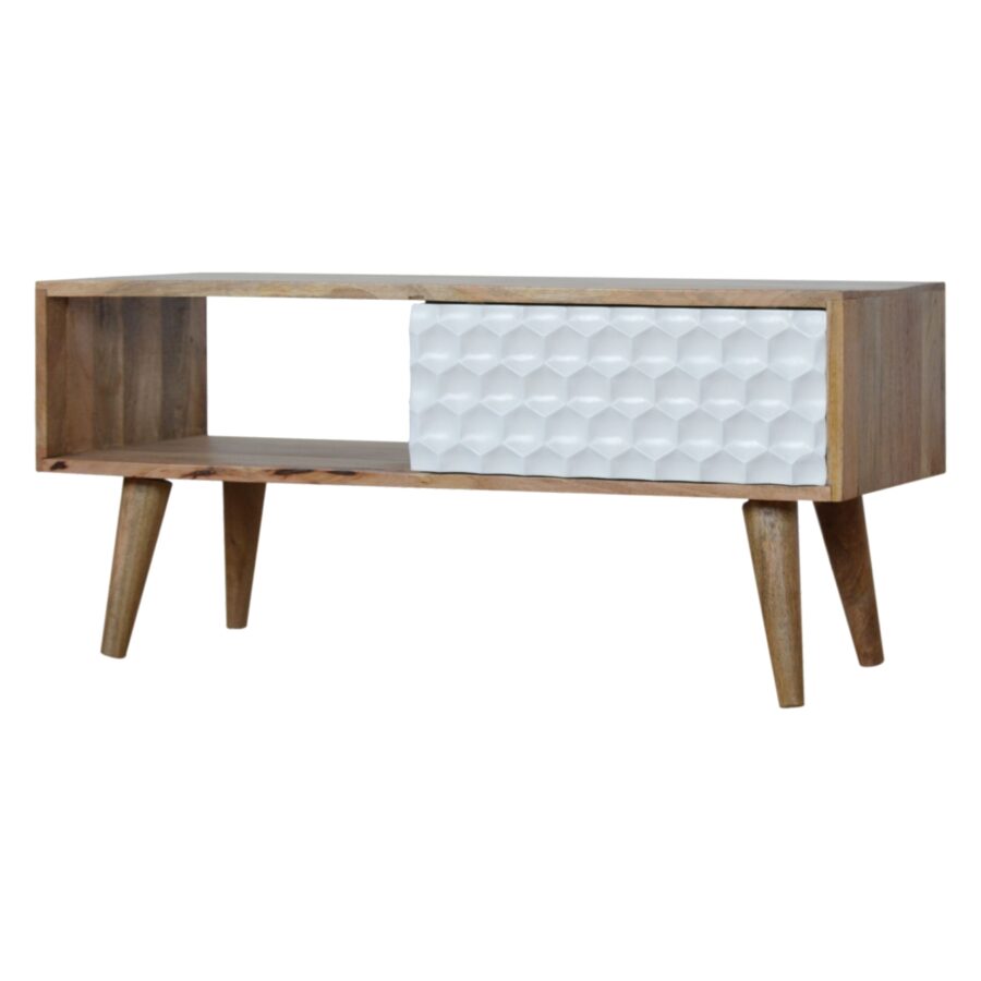 Honeycomb Carved Coffee Table - Image 3