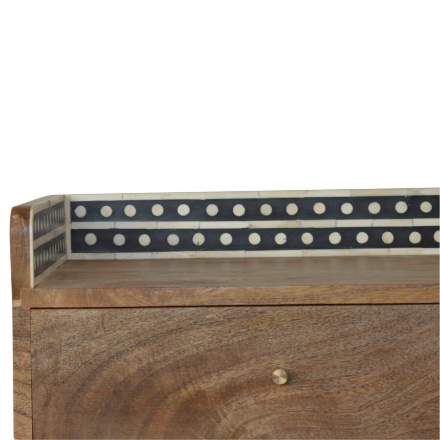 Bone Inlay Gallery Back Bedside - Image 7