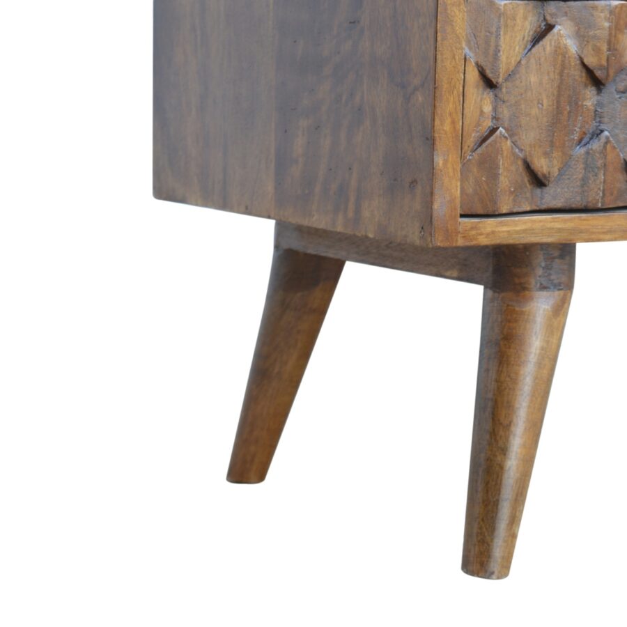 Chestnut Pineapple Carve Media Unit - Image 7
