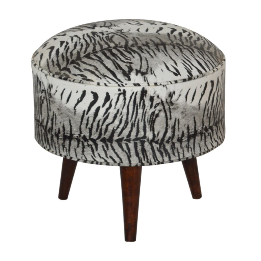Zebra Print Footstool - Image 3