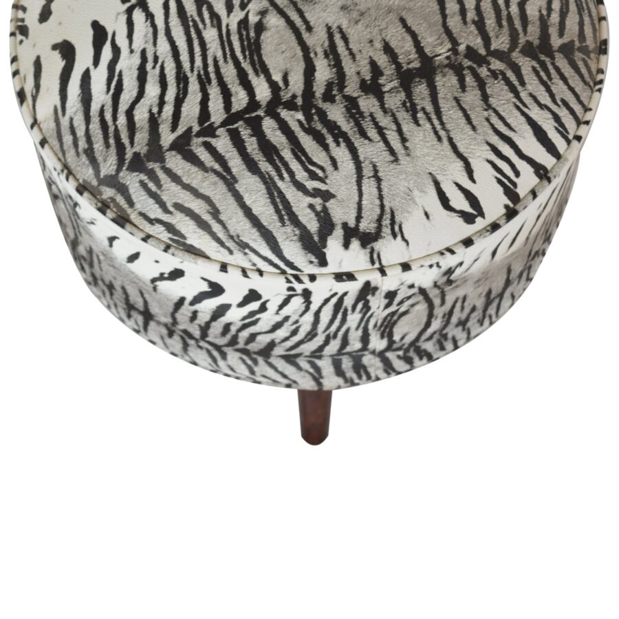 Zebra Print Footstool - Image 4